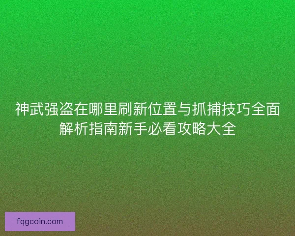 神武强盗在哪里刷新位置与抓捕技巧全面解析指南新手必看攻略大全